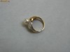 inel din aur galben 14 k cu perla naturala si diamante