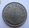 1 leu 1924 - Poissy -  UNC - luciu de batere - patina