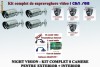 Kit de supraveghere video cu 4 camere de interior si 4 camere de exterior si placa de captura