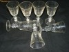 SET PAHARE CU PICIOR ,CRISTAL ,VECHI ,DE COLECTIE