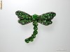 Brosa Libelula Cristale Swarovski Verzi