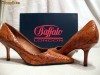 Pantofi caramel aspect sarpe (781-62 CARAMELLO) BUFFALO - REDUCERE EXCEPTIONALA DE PRET