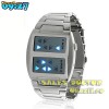 Super ceas cu led-uri Templar! Model binar, superb, afisaj leduri albastre triunghi-uri, unisex.