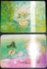 RUSIA. 2 MINI CLENDARE PLASTIFIATE 1990, 1992. ANIMATII