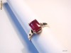 inel aur 14K cu Rubin Natural Certificat