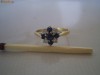 vechi inel 18k safir briliante