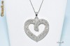 Superb Pandant+Lantisor argint ornat cu 1 carat diamante naturale