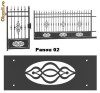 Panou decorativ din tabla pt. poarta fier forjat