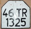 Numar de inmatriculare (placa, placuta) de motocicleta vechi comunist