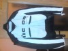Geaca piele Icon Moto alba 3XL