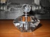Accesorii botez/ nunta marturie - sticla/ sticluta mir/ parfum in forma de cristal cu dop detasabil