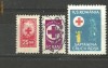 80** Romania - 3 TIMBRE FISCALE CRUCEA ROSIE