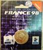 Medalie oficiala placata cu aur 22 K - CM Fotbal 1998, dedicata Romania