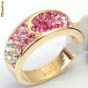 Inel Gold Pink Swarovski