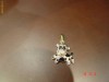 Pandantiv cu cristale swarovski crystal clear si onyx