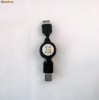 Cablu de incarcare prin USB, retractabil, cu mufa tip Samsung D880 si compatibilitatile