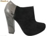 Botine negre cu toc gros.TRANSPORT GRATUIT