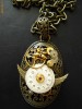 Colier steampunk cu lant lung (realizat din piese de ceas) Unicat (vintage style)