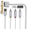 Un produs cu LICENTA - NOU - Cablu audio / video inclusiv cablu de date pentru iPod / iPhone! Un produs cu LICENTA - NOU - Cablu audio / video inclusiv cablu de date pentru iPod / iPhone!