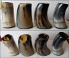 patru piese decorative din corn animal, diverse utilizari