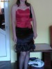 corset rosu+ fusta ocazie