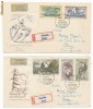 RFL Cehoslovacia 1957 serie Parcul National Tatra circulata pe 2 plicuri FDC spre Romania