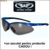 Ochelari de soare Fast Freddie - blue, produsi de Global Vision - SUA ; Cadou : un saculet pentru protectie !