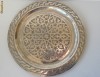 PLATOU ARAB DE PERETE DIN METAL ARGINTAT - GRAVAT SI CIOCANIT MANUAL
