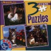 3 Puzzle - animale 1 Culoare - Portocaliu,  TOY8