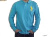 Tricou Ralph Lauren- maneca lunga- turcoaz XXL