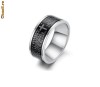 Inel pe inel Silver Black