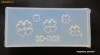 Matrita din silicon 3D pentru modele unghii Nr 1 floricele, trifoi, Nail Art, Forma 3D cu Acryl/ acril, sablon din silicon pentru unghii