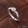 INEL deosebit FILAT IN AUR ALB de 14k (gold filled) cu pietre Swarovski, cea principala cu taietura ROUND 5 mm x 5 mm! Marimea 7 US! Cadoul perfect!!