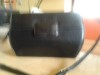 poseta dama  piele neagra  cu capac piele crocodil