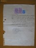 ADEVERINTA GIMNAZIU SATULUNG CU 3 TIMBRE(2 FISCALE+1AVIATIEI) DIN 1938