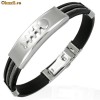 Bratara din inox si cauciuc Fishbone - cod 169