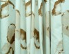 Draperie / Draperii Alb cu Model Crem si Maro EM290591D