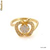INEL deosebit FILAT IN AUR GALBEN de 14k (gold filled) APPLE cu 23 de pietre Swarovski foarte stralucitoare ! Cadoul perfect! Marimea 7 US!!!