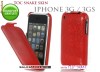 HUSA ROSIE TOC ROSU PIELE ECO SNAKE IPHONE 3G 3GS - TRANSPORT GRATUIT!