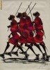 Tablou in ulei pe panza cu Masai din Africa M78592 78cm x 59cm