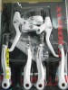 Set frane V-brake bicicleta Promax alb fata si spate +manete