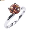 Inel logodna aur alb 14K, cu BRILIANT solitaire roz de 1 CARAT, cu CERTIFICAT !!!