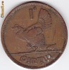 WW.II.Irlanda Penny 1942,fauna cocos de munte