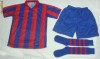 Echipament fotbal rosu-albastru