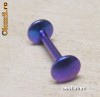 Piercing Titanium Tongue Bar mov/albastru (CJL)