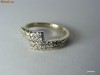 Inel aur alb 14 k ct cu diamante