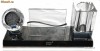 Suport birou cu ceas din cristal  MontBlanc si pix MontBlanc - Reducere 15 %