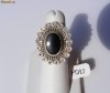 SUPERB Inel argint, 8.8g, model UNICAT cu ONYX oval aplatizat si coronita !!