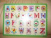 Puzzle incastru din lemn. Litere si cifre