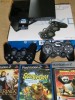 Consola PlayStation2 (PS2) Sony Black slim + joystick suplimentar hama+ 3 jocuri (Lord of the Rings, Kung Fu Panda si Scooby-Doo), Memory Card 32 MB